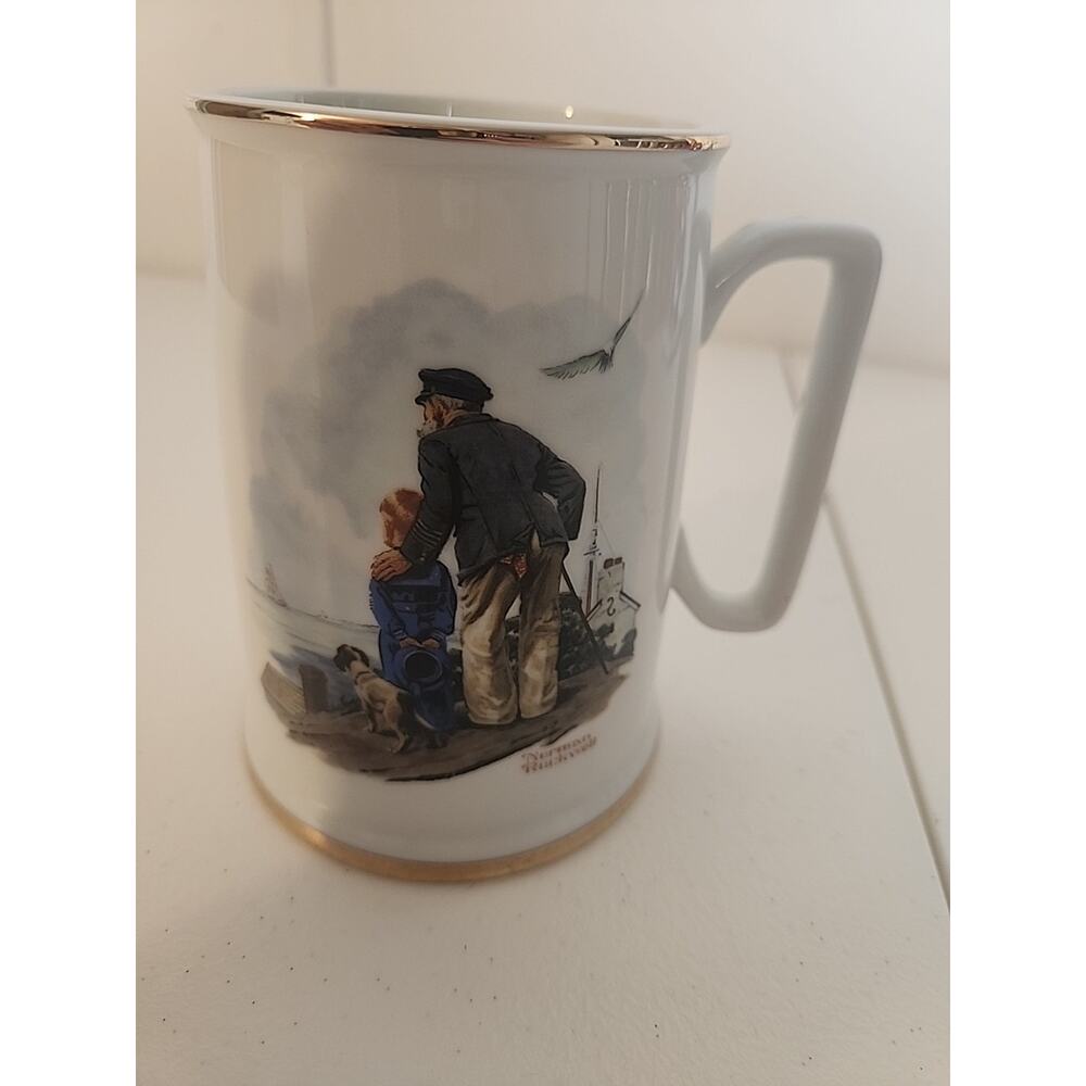 Norman Rockwell Looking Out To Sea Coffee Mug
